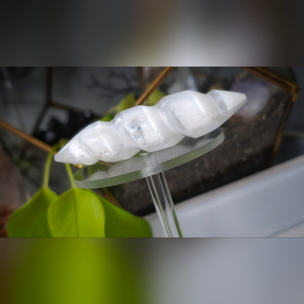 Selenite Crystal Spiral Massage Wand